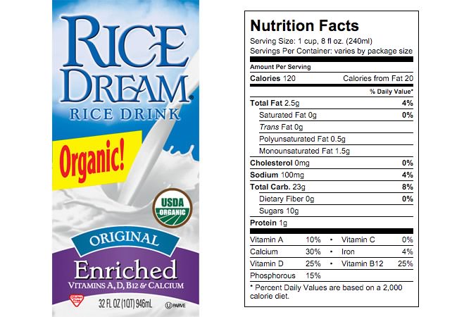 rice dream nutrition