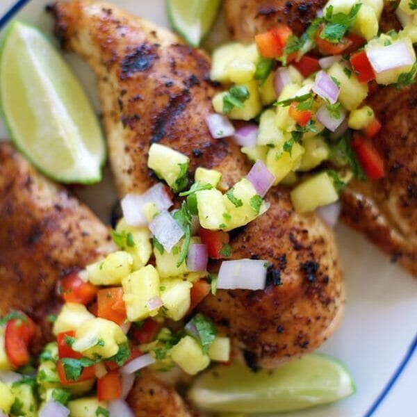 chicken and pineapple salsa