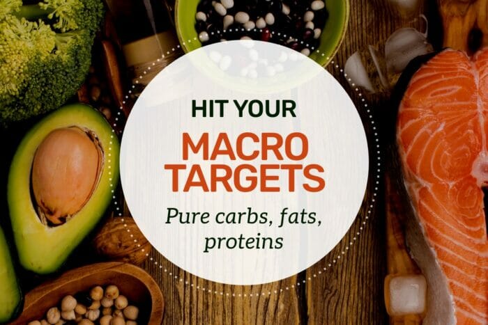Emergency macros, the best pure cabrs, proteins, and fats