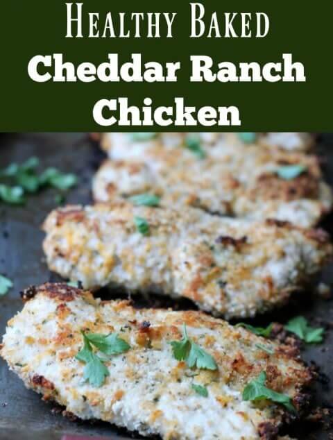 Healthy Baked Cheddar Ranch Chicken